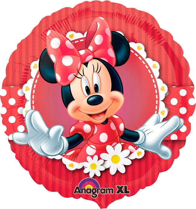 Шар Круг, Минни с ромашками / Minnie Chamomile (в упаковке)